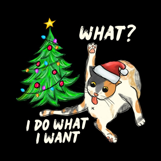 What Cat I Do What I Want Christmas Tree by Teewyld