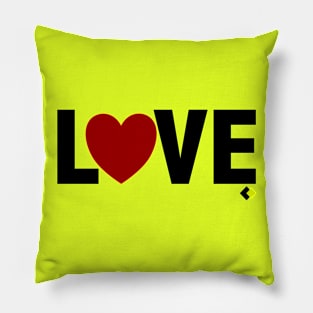 LOVE HEART BLACK H. Pillow