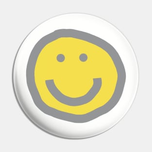 Illuminating Yellow Round Happy Face with Smile Pin