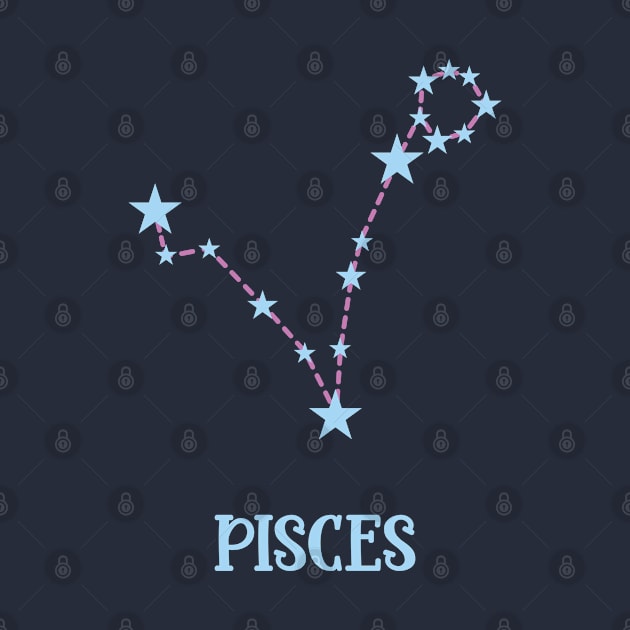 Pisces Zodiac Sign Constellation by Adrian's Outline