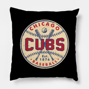 Chicago Cubs Crossed Bats Pillow