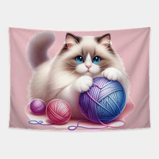 Cute Fluffy Ragdoll Cat Tapestry