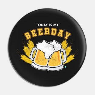 Beerday Gift Birthday present party Anniversaire Pin