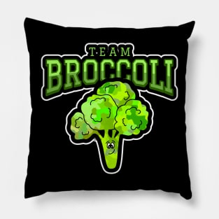 TEAM Broccoli Healthy Food Art Pillow