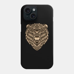 Artwork Illustration Unique Bear Head Phone Case