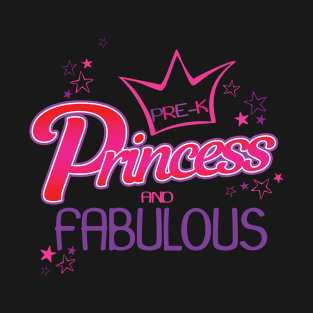 'Pre-K Princess and Fabulous' Funny Princess Teacher T-Shirt