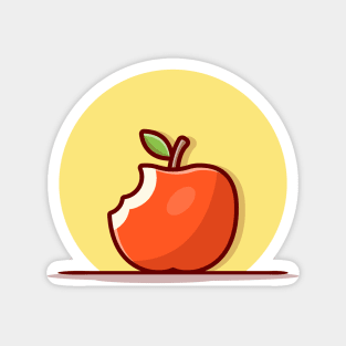 Apple Fruit Cartoon Vector Icon Illustration Magnet