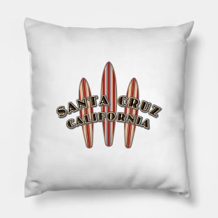 Santa Cruz California with three Surfboards Fan Logo Pack Sticker Lite Pillow