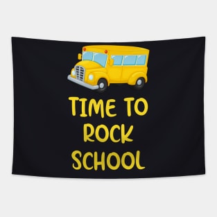 Time to Rock School Schoolkids Gift Tapestry