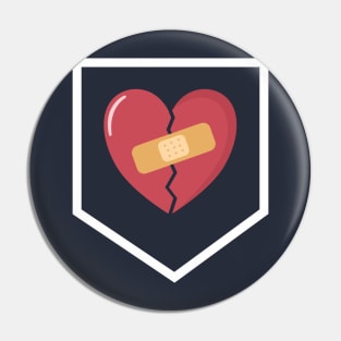 Whimsical and cute broken heart Pin