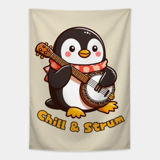 Banjo penguin Tapestry