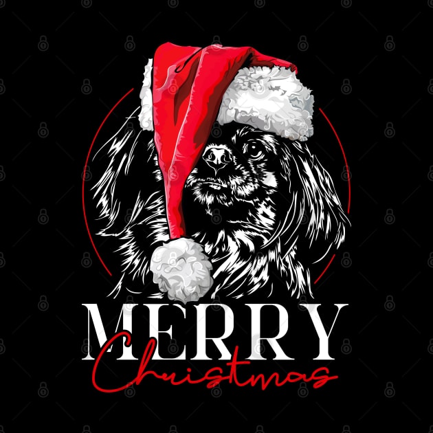 Funny Santa Pekingese Merry Christmas dog mom gift by wilsigns