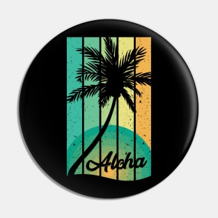 Aloha Tropical summer Retro Design Pin