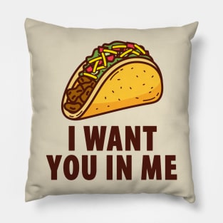 I Want You In Me - Taco Pillow