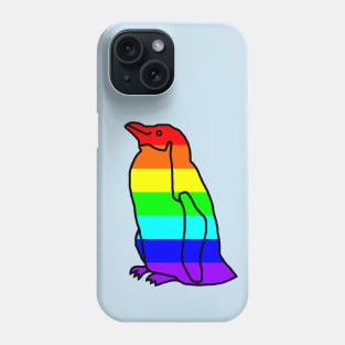 Penguin Rainbow Stripes Phone Case