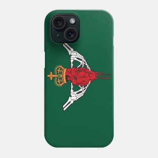 Gothic Horror inspired Claddagh with bleeding heart Phone Case