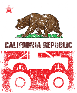 Monster Truck 4X4 California Magnet