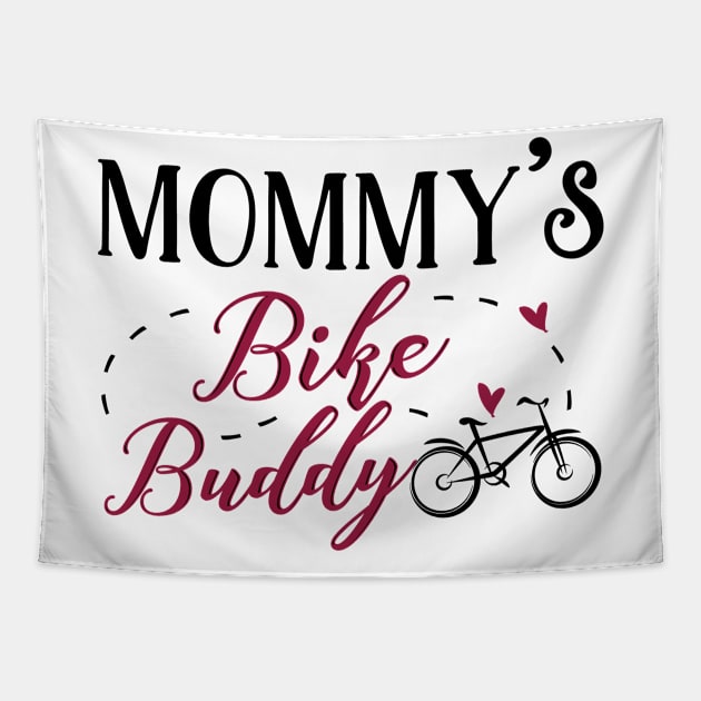 Bike Mom and Baby Matching T-shirts Gift Tapestry by KsuAnn