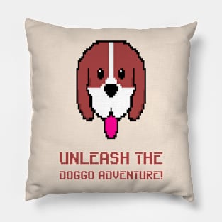 Unleash the doggo adventure 8-bit Pillow