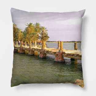 Taghaghien Island in Siwa, Egypt Pillow