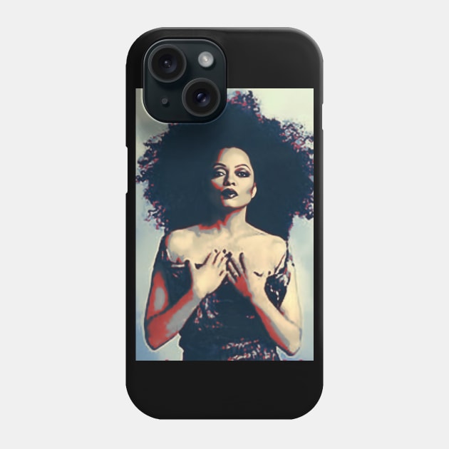 Old poster Diana ross Phone Case by MAGIC MUSHROOM