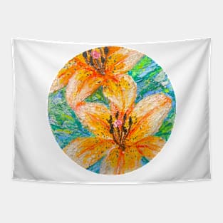 Lilies- Acrylic Painting Tapestry