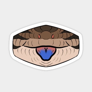 Indonesian Blue Tongue Skink Mask Magnet