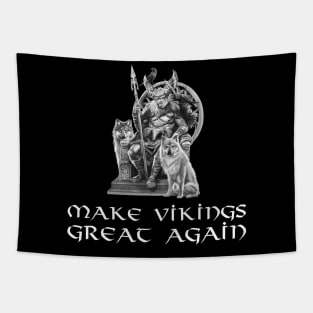 Make Vikings Great Again Norse God Odin Tapestry