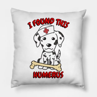 Funny dalmatian tells a lame joke Pillow