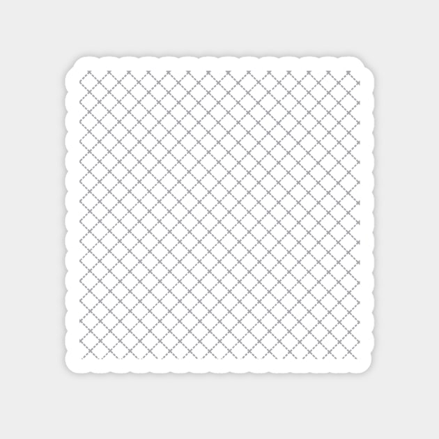 Dotted Grid 45 Grey Magnet by ProjectM