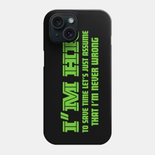 I'm HR Human Resource Phone Case