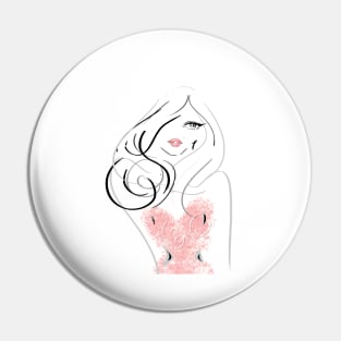 fashion chic girl illustration Pin