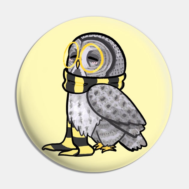 Kind Great Grey Owl Pin by Ribombyliidae