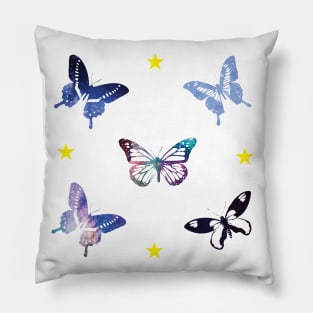 Butterfly Galaxy Circle with Sticker Pack Pillow