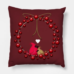 Christmas love birds Pillow