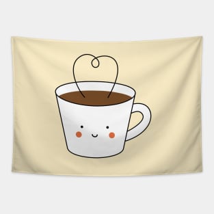 Kawaii Coffee Cup Tapestry