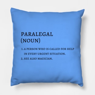 Paralegal Noun Definition Magician Funny Gift Pillow