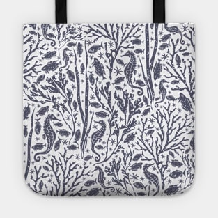 Seahorse and Aquatic Life Tote