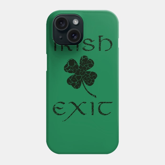 Irish Exit Black Clover Design Phone Case by HighBrowDesigns