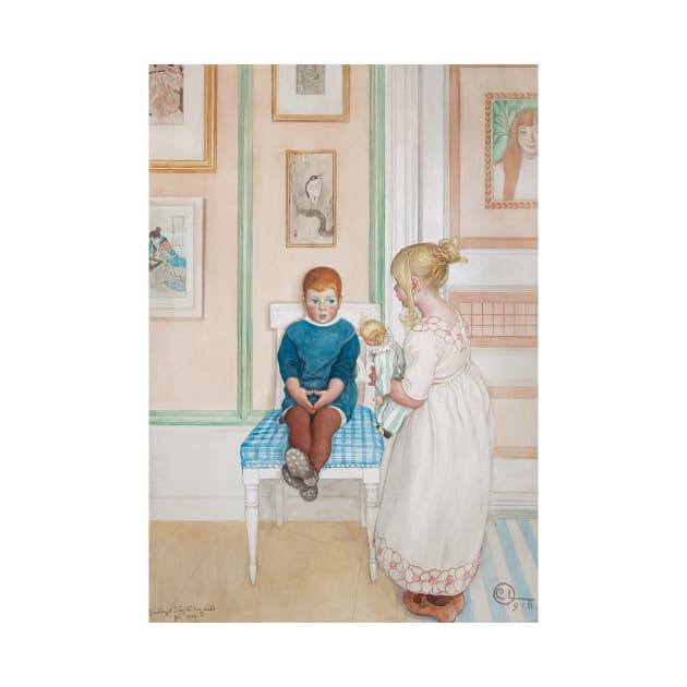 Gunlog: Tell me, is' you afraid of me? by Carl Larsson by Classic Art Stall