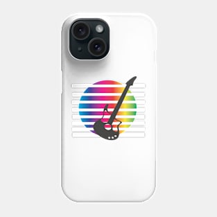 rainbow music guitar Phone Case