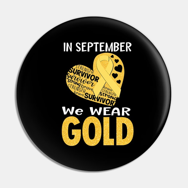 In september we wear gold..childhood cancer awareness gift idea Pin by DODG99