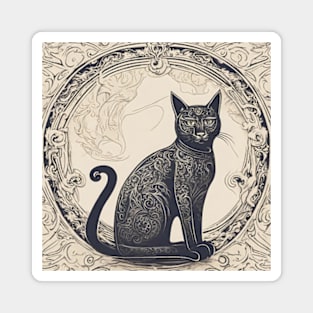 symbolism cat art pt3 Magnet