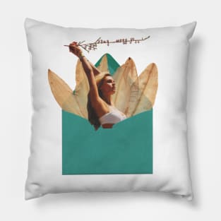 Girl in envelope Pillow