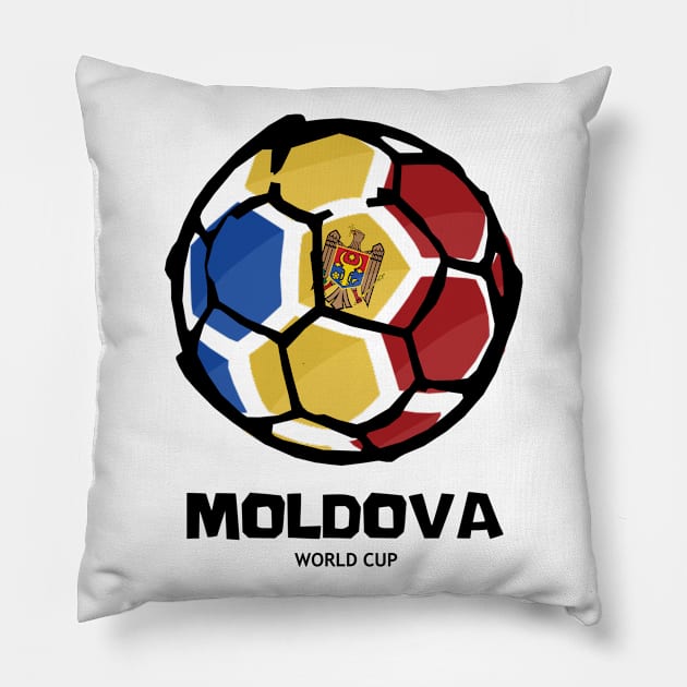 Moldova Football Country Flag Pillow by KewaleeTee