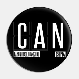 CAN - Guangzhou Airport Code Souvenir or Gift Shirt Apparel Pin