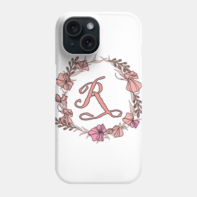 Letter R Rose Pink Initial Monogram - Letter r Phone Case by Tilila