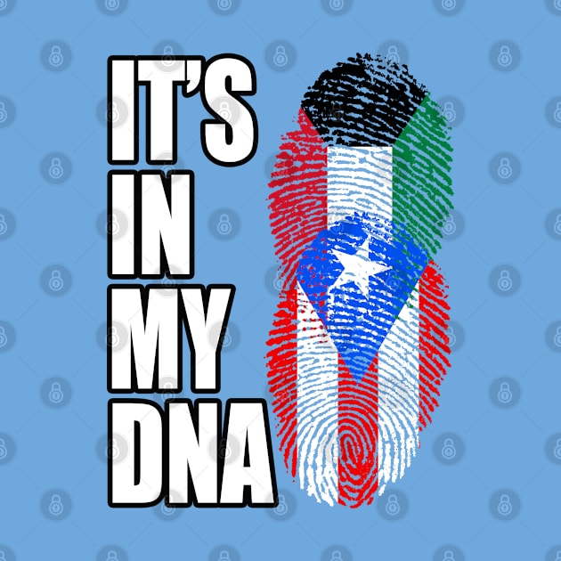 Puerto Rican And Kuwaiti Mix DNA Flag Heritage by Just Rep It!!