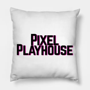 Pixel Playhouse Black Logo Pillow