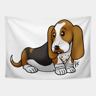 Dog - Basset Hound - Brown and Black Tapestry